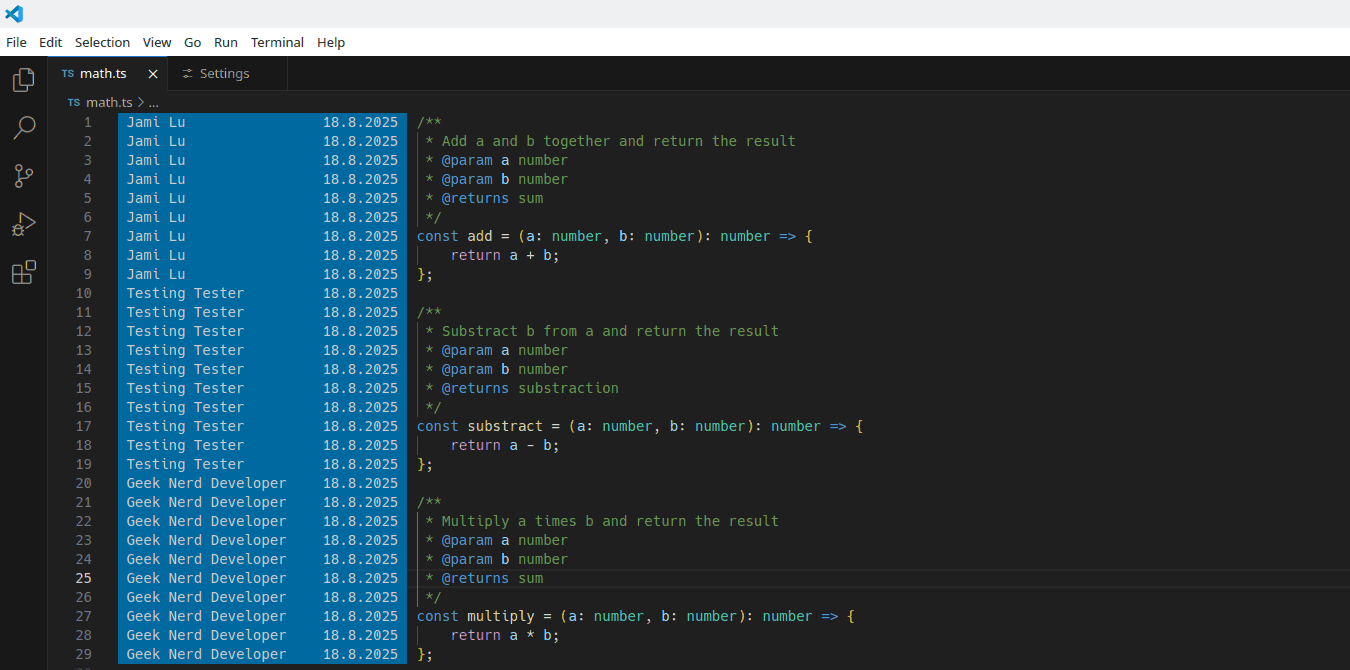 Blame annotation gif animation