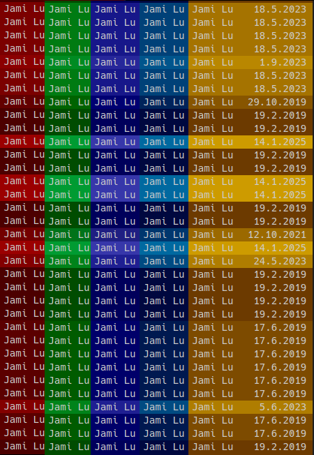 Dark rgb colors annotations image